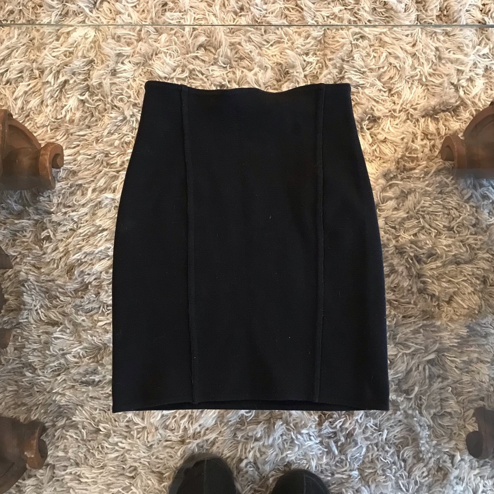Kookai black mini pencil skirt